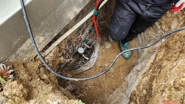 아크릴 방수공사-옥상 화단 인젝션(구미 공단동)